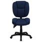 Mid-Back Navy Blue Fabric Multifunction Swivel Ergonomic Task Office Chair With Pillow Top Cushioning By Flash Furniture | Office Chairs | Modishstore - 4