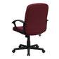 Mid-Back Burgundy Fabric Executive Swivel Office Chair With Nylon Arms By Flash Furniture | Office Chairs | Modishstore - 3