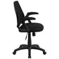 Mid-Back Designer Black Mesh Swivel Task Office Chair With Open Arms By Flash Furniture | Office Chairs | Modishstore - 2