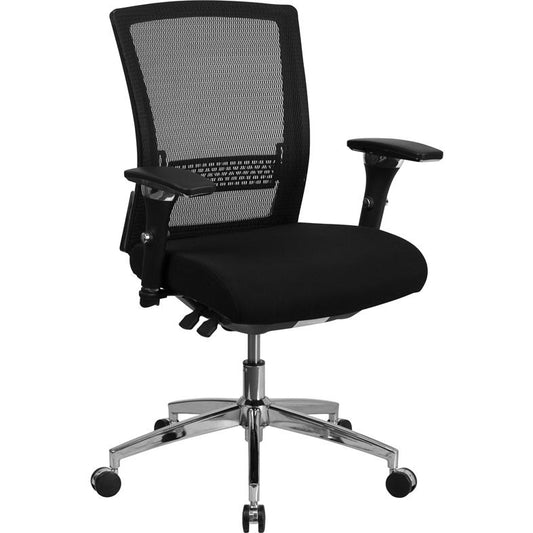 Hercules Series 24/7 Intensive Use 300 Lb. Rated Black, Mesh Multifunction Ergonomic Office Chair With Seat Slider By Flash Furniture | Office Chairs | Modishstore