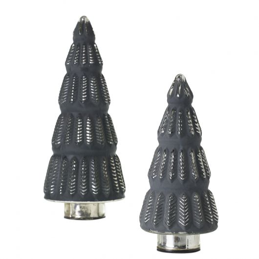 Good Tidings Christmas Tree- Glass- Set Of 2 By Accent Decor | Tabletop Trees | Modishstore - 1