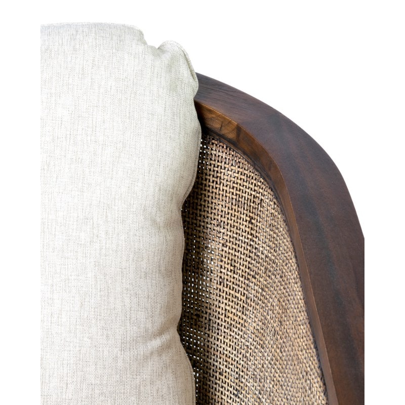 Juliet Rattan/Teak/ Fabric Club Chair by Jeffan | Accent Chairs | Modishstore - 3