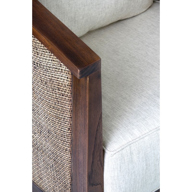 Juliet Rattan/Teak/ Fabric Club Chair by Jeffan | Accent Chairs | Modishstore - 7