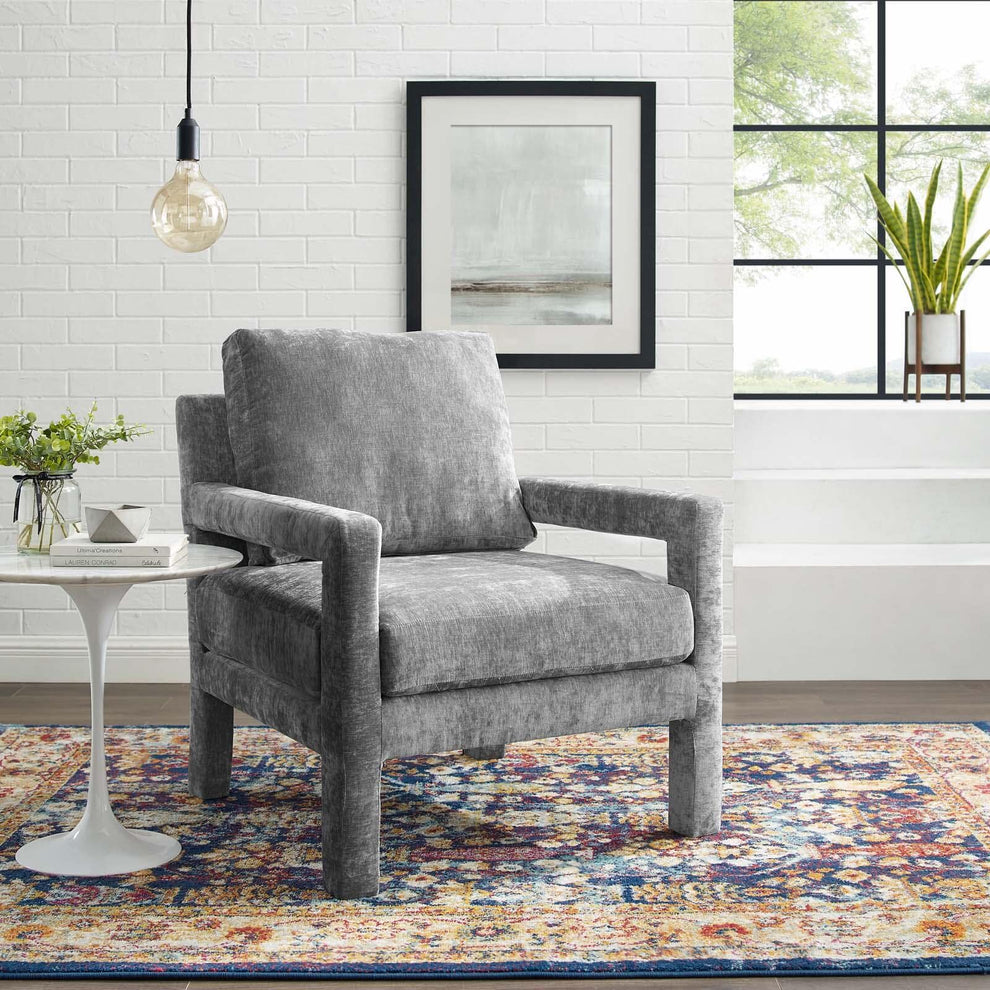 Modway Rehearse Performance Velvet Armchair - EEI-4133 | Armchairs | Modishstore - 1
