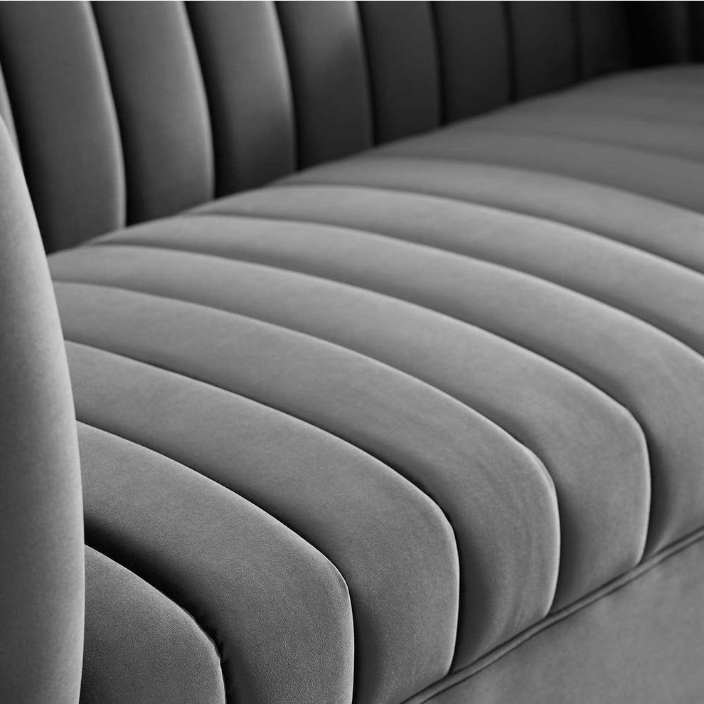 Modway Shift Channel Tufted Performance Velvet Loveseat - EEI-4131 | Loveseats | Modishstore - 10