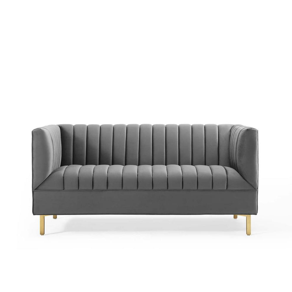 Modway Shift Channel Tufted Performance Velvet Loveseat - EEI-4131 | Loveseats | Modishstore - 11