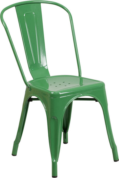 Flash Furniture Metal Indoor-Outdoor Stackable Chair | Outdoor Chairs | Modishstore - 6