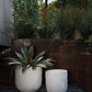 Greta White Concrete Textured Pot By Accent Decor | Planters, Troughs & Cachepots | Modishstore - 4