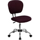 Mid-Back Burgundy Mesh Padded Swivel Task Office Chair With Chrome Base By Flash Furniture | Office Chairs | Modishstore - 1