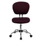 Mid-Back Burgundy Mesh Padded Swivel Task Office Chair With Chrome Base By Flash Furniture | Office Chairs | Modishstore - 4