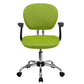 Mid-Back Apple Green Mesh Padded Swivel Task Office Chair With Chrome Base And Arms By Flash Furniture | Office Chairs | Modishstore - 4