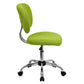 Mid-Back Apple Green Mesh Padded Swivel Task Office Chair With Chrome Base By Flash Furniture | Office Chairs | Modishstore - 2