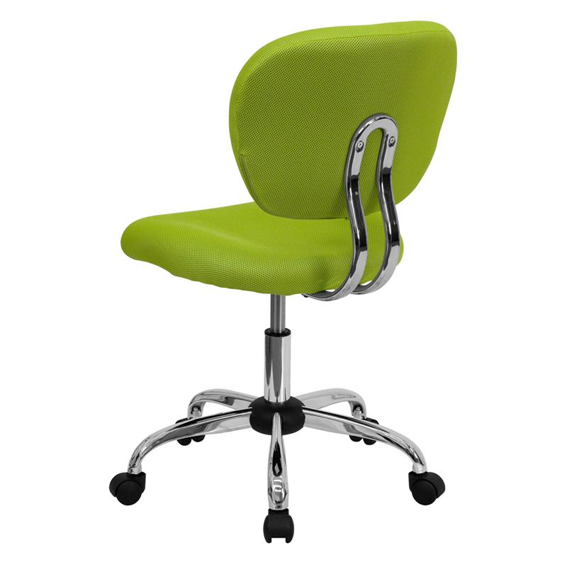 Mid-Back Apple Green Mesh Padded Swivel Task Office Chair With Chrome Base By Flash Furniture | Office Chairs | Modishstore - 3