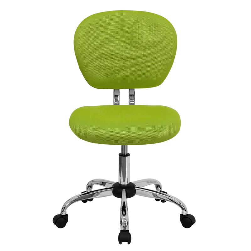 Mid-Back Apple Green Mesh Padded Swivel Task Office Chair With Chrome Base By Flash Furniture | Office Chairs | Modishstore - 4