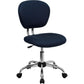 Mid-Back Navy Mesh Padded Swivel Task Office Chair With Chrome Base By Flash Furniture | Office Chairs | Modishstore
