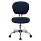 Mid-Back Navy Mesh Padded Swivel Task Office Chair With Chrome Base By Flash Furniture | Office Chairs | Modishstore - 4