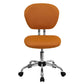 Mid-Back Orange Mesh Padded Swivel Task Office Chair With Chrome Base By Flash Furniture | Office Chairs | Modishstore - 4