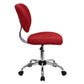 Mid-Back Red Mesh Padded Swivel Task Office Chair With Chrome Base By Flash Furniture | Office Chairs | Modishstore - 2