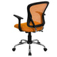 Mid-Back Orange Mesh Swivel Task Office Chair With Chrome Base And Arms By Flash Furniture | Office Chairs | Modishstore - 3