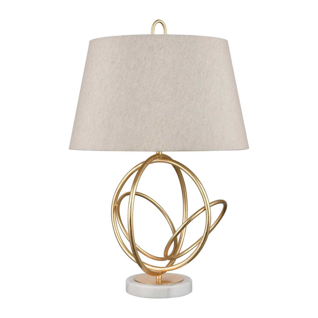 Morely 26'' High 1-Light Table Lamp - Gold Leaf By ELK |Table Lamps |Modishstore - 2