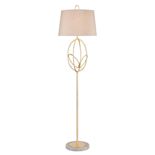 Morely 64'' High 1-Light Floor Lamp - Gold Leaf By ELK |Floor Lamps |Modishstore 