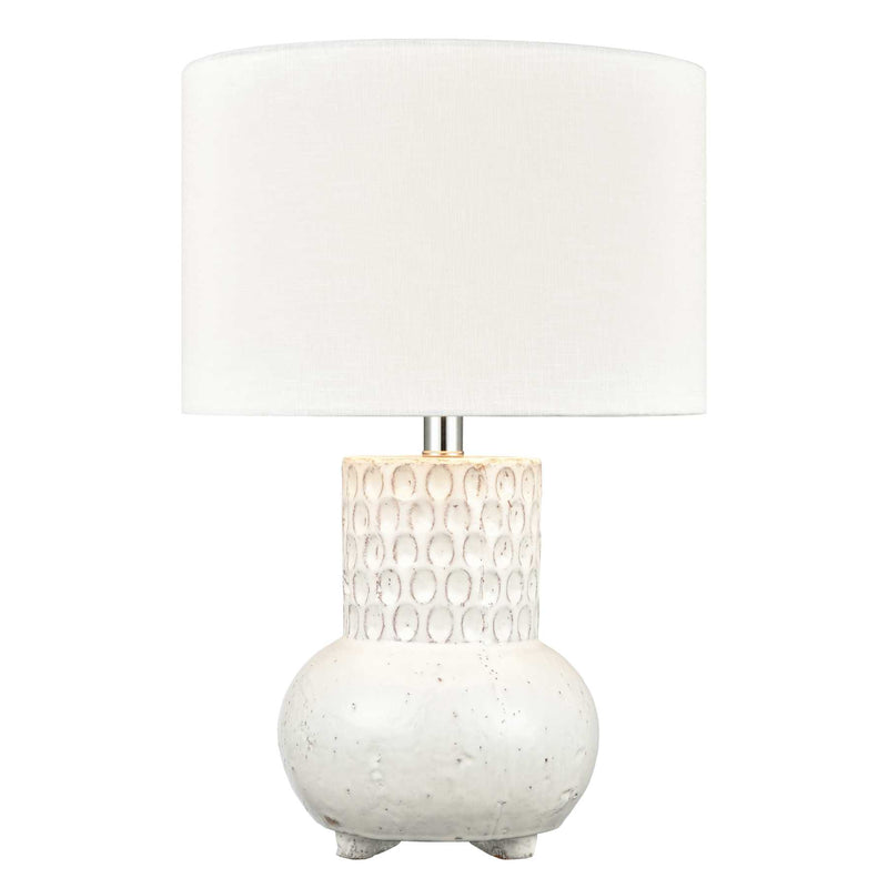 Delia 21'' High 1-Light Table Lamp - White By ELK |Table Lamps |Modishstore 