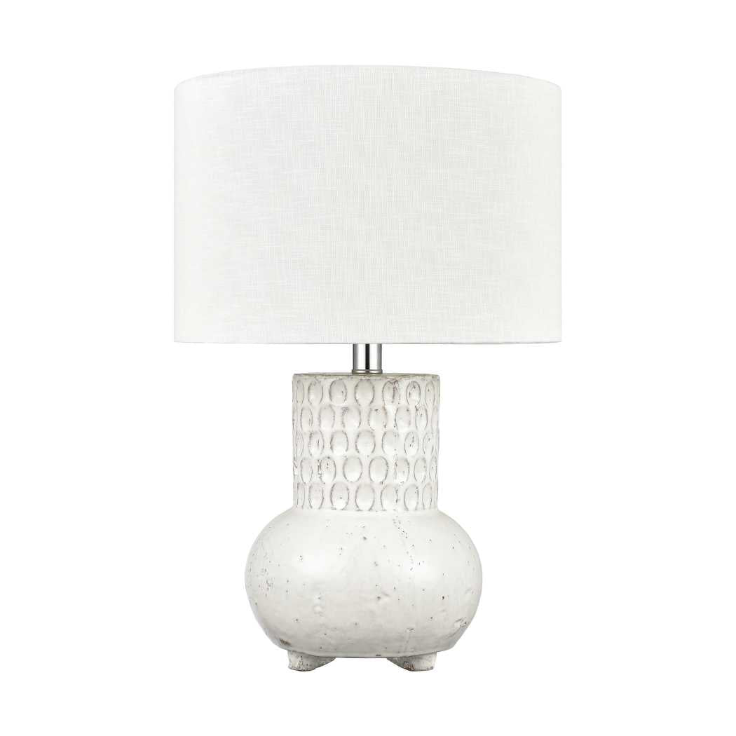 Delia 21'' High 1-Light Table Lamp - White By ELK |Table Lamps |Modishstore - 2