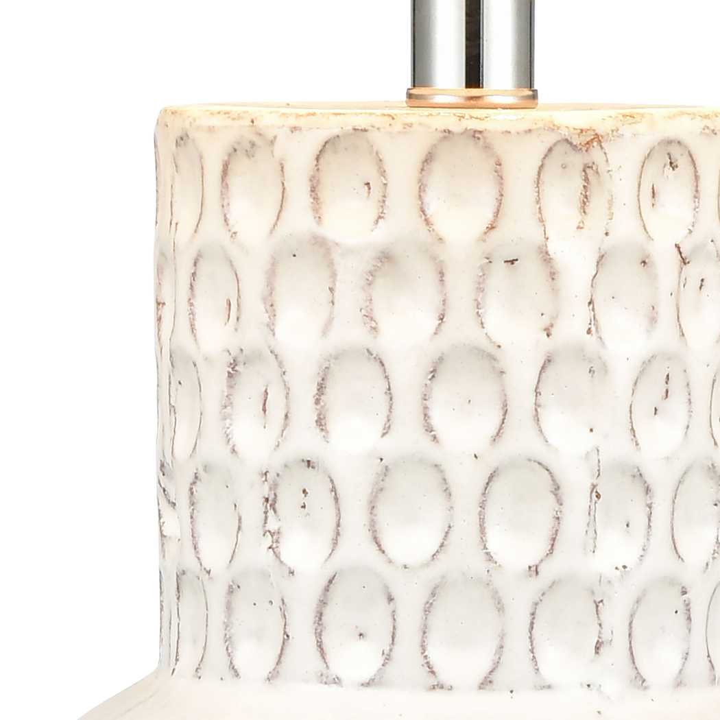 Delia 21'' High 1-Light Table Lamp - White By ELK |Table Lamps |Modishstore - 4
