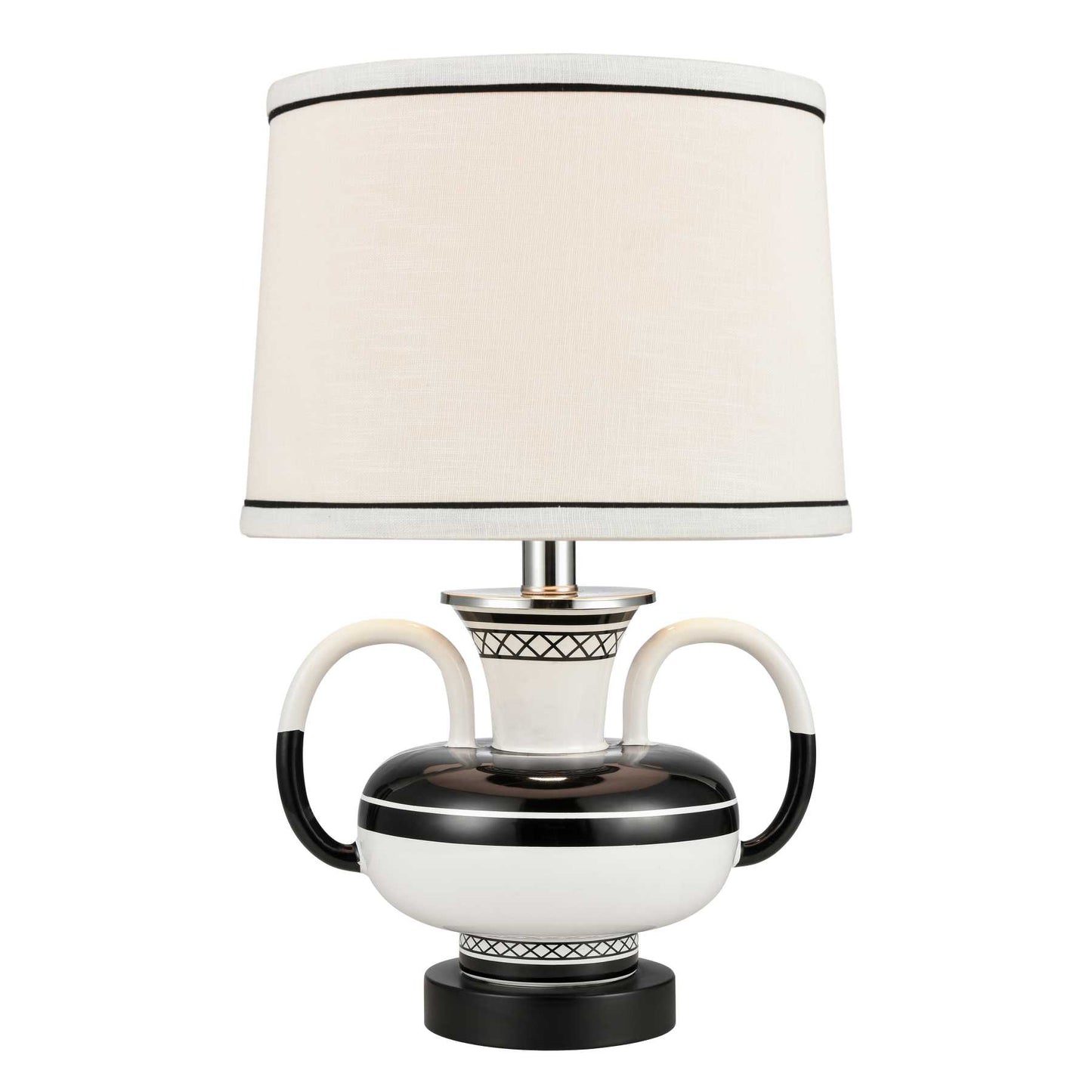 Luxor Gardens 18'' High 1-Light Table Lamp - White By ELK |Table Lamps |Modishstore 