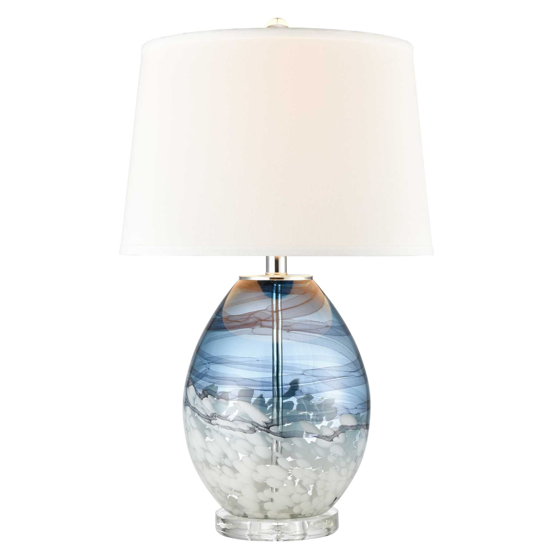 Livingstone 25'' High 1-Light Table Lamp - Blue By ELK |Table Lamps |Modishstore 
