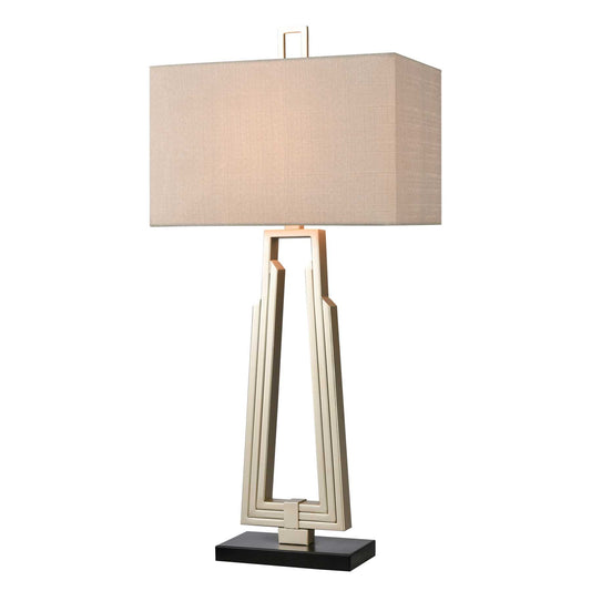 Stoddard Park 33'' High 1-Light Table Lamp - Champagne Silver By ELK |Table Lamps |Modishstore 