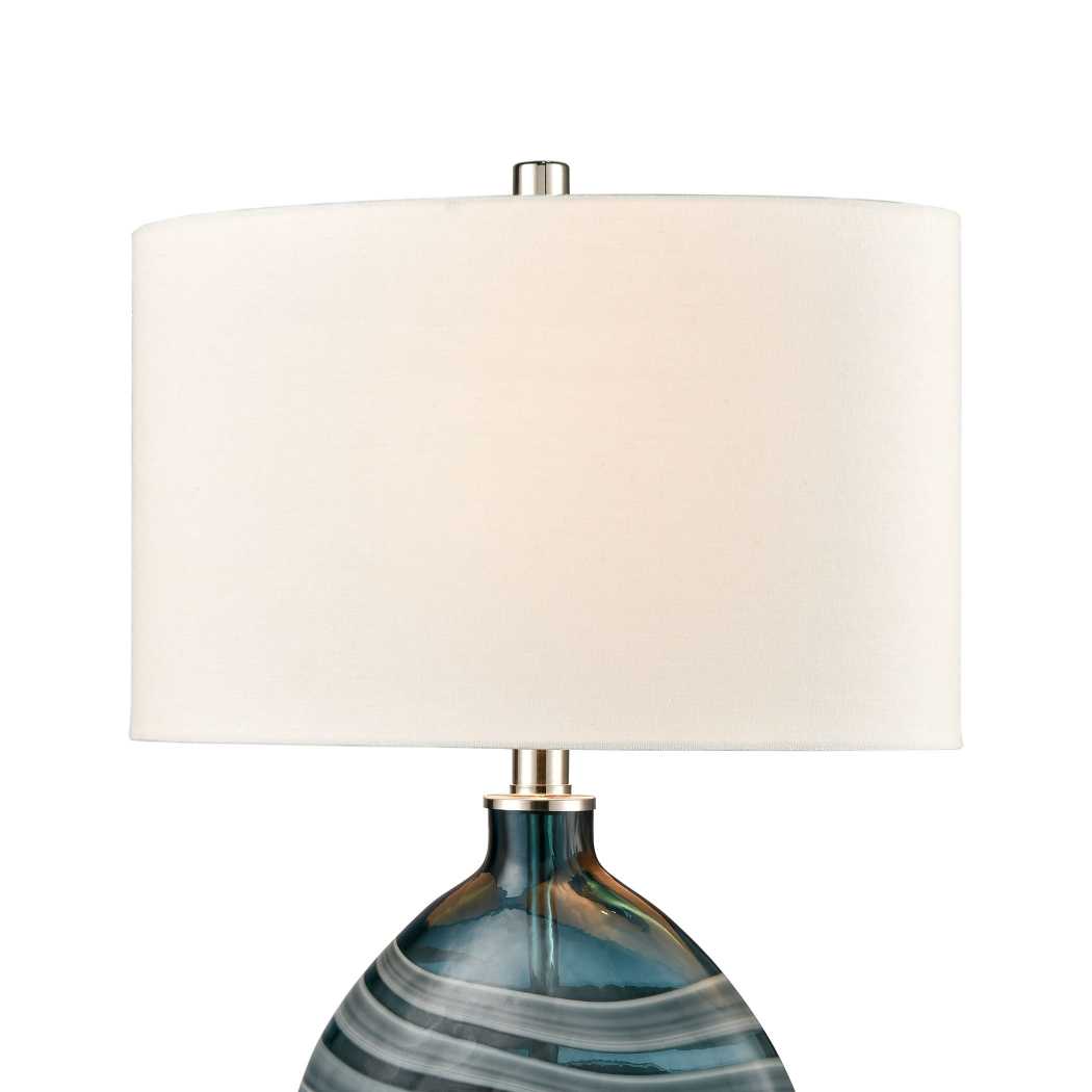 Portview 22'' High 1-Light Table Lamp - Teal By ELK |Table Lamps |Modishstore - 3