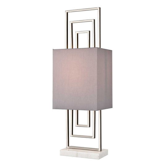 Marstrand 30'' High 1-Light Table Lamp - Satin Nickel By ELK |Table Lamps |Modishstore 