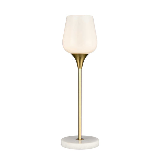 Finch Lane 20'' High 1-Light Table Lamp - Satin Gold By ELK |Table Lamps |Modishstore 