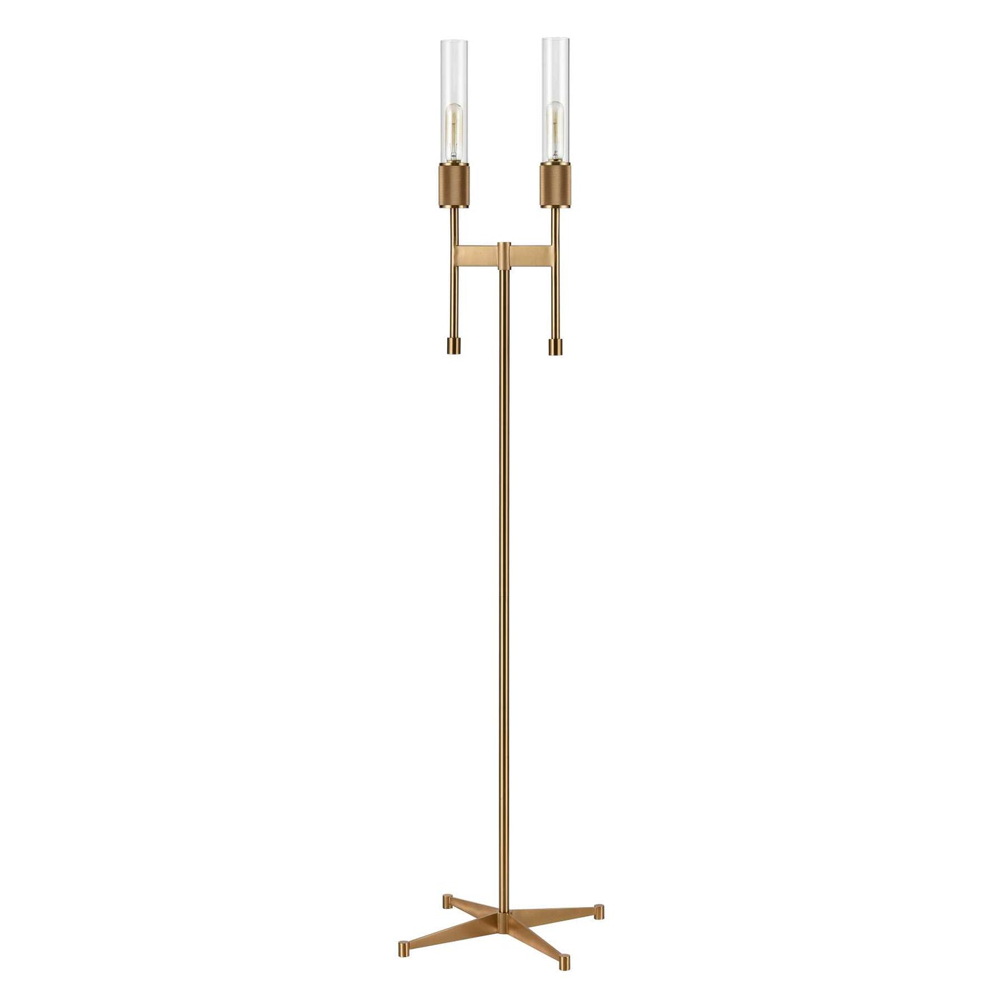 Beaconsfield 65'' High 2-Light Floor Lamp - Aged Brass By ELK |Floor Lamps |Modishstore - 2