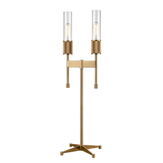 Beaconsfield 32'' High 2-Light Desk Lamp - Aged Brass By ELK |Table Lamps |Modishstore 