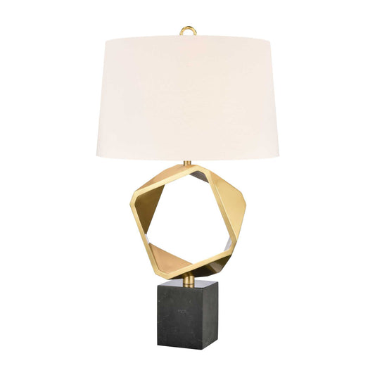 Optical 32'' High 1-Light Table Lamp - Brass By ELK |Table Lamps |Modishstore 
