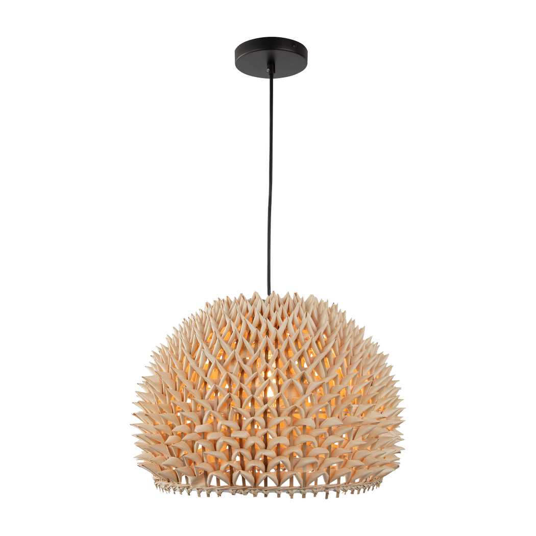 Durian 14'' Wide 1-Light Pendant - Natural By ELK |Pendant Lamps |Modishstore 