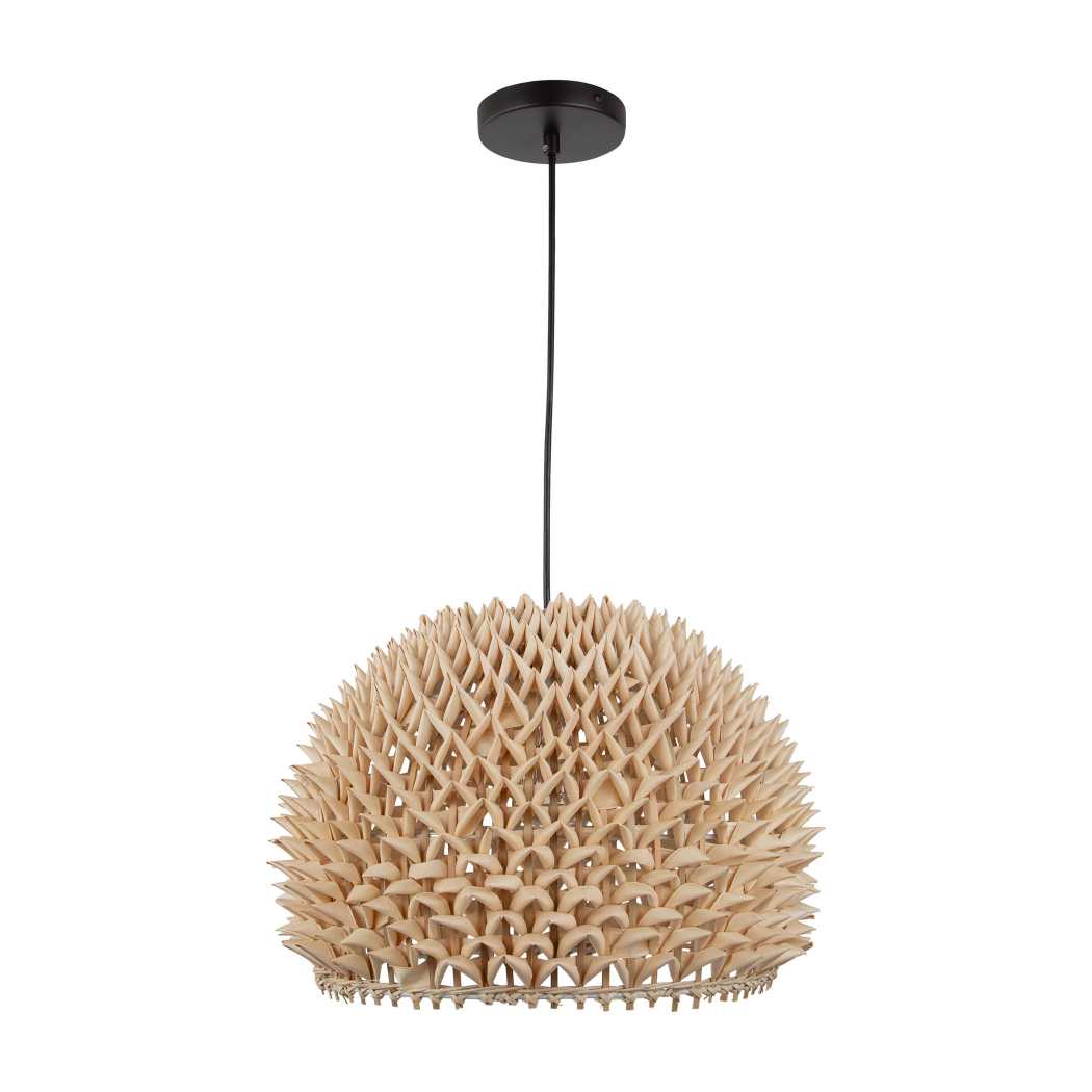 Durian 14'' Wide 1-Light Pendant - Natural By ELK |Pendant Lamps |Modishstore - 2