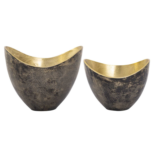 Hansen Bowls - Set Of 2 Black By ELK |Decorative Bowls |Modishstore 