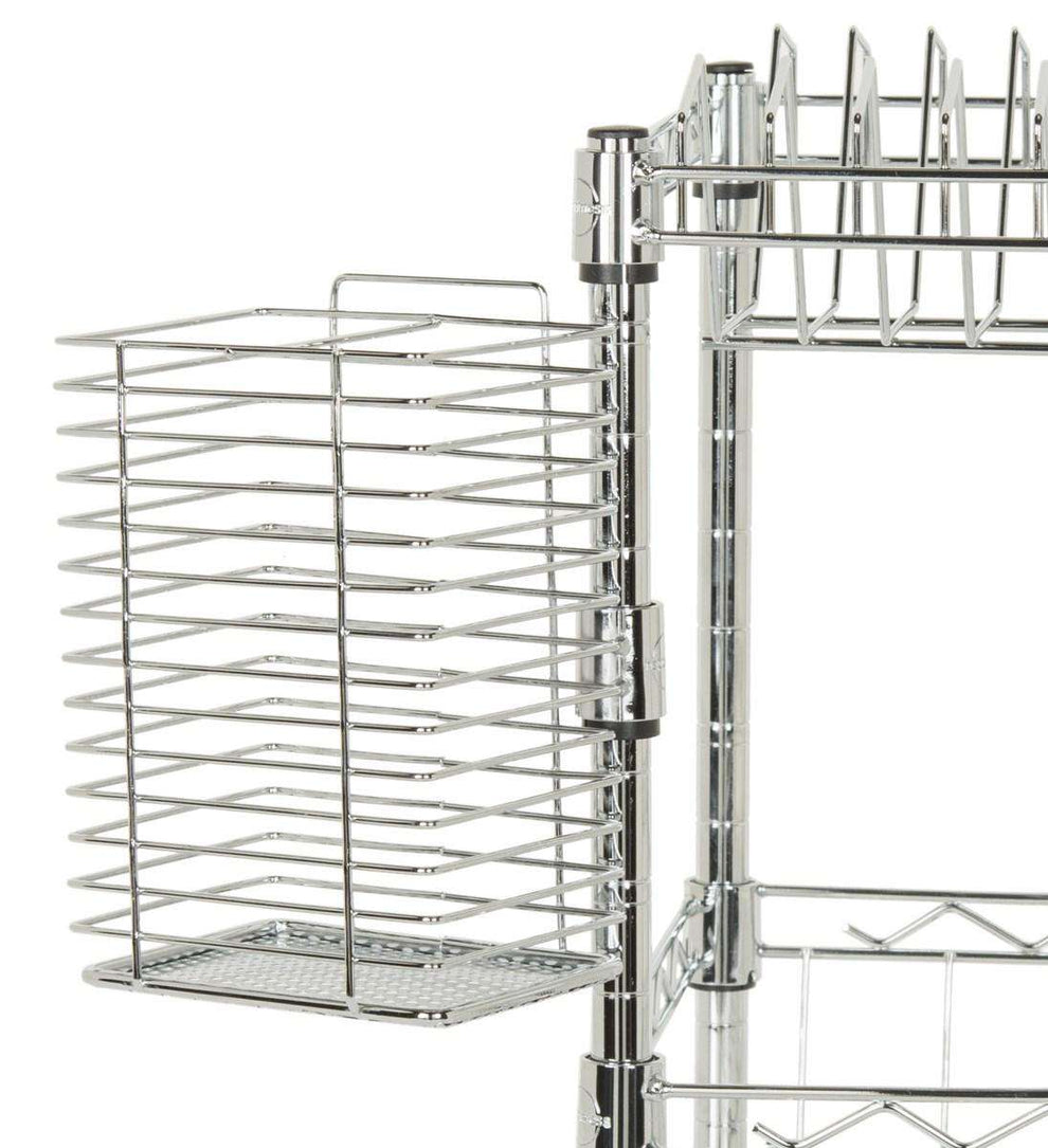 Safavieh Darina Adjustable Chrome Wire Dish Rack (17.7 In. W X 9.8 In. D X 11.8 In. H) - Chrome | Shelves & Shelving Units | Modishstore - 2