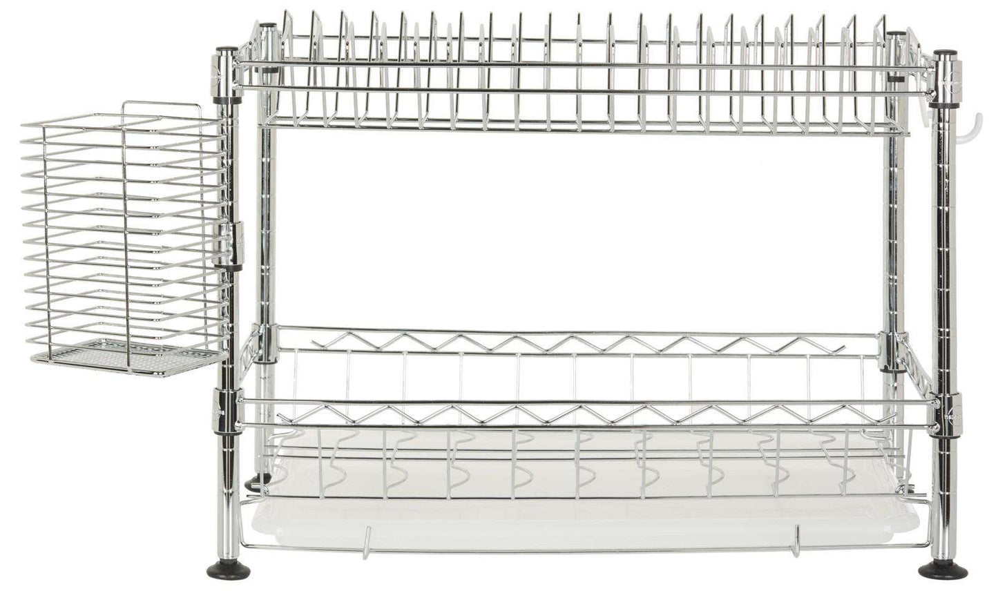 Safavieh Darina Adjustable Chrome Wire Dish Rack (17.7 In. W X 9.8 In. D X 11.8 In. H) - Chrome | Shelves & Shelving Units | Modishstore