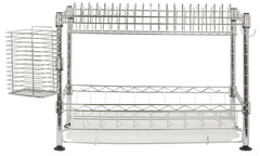 Safavieh Darina Adjustable Chrome Wire Dish Rack (17.7 In. W X 9.8 In. D X 11.8 In. H) - Chrome