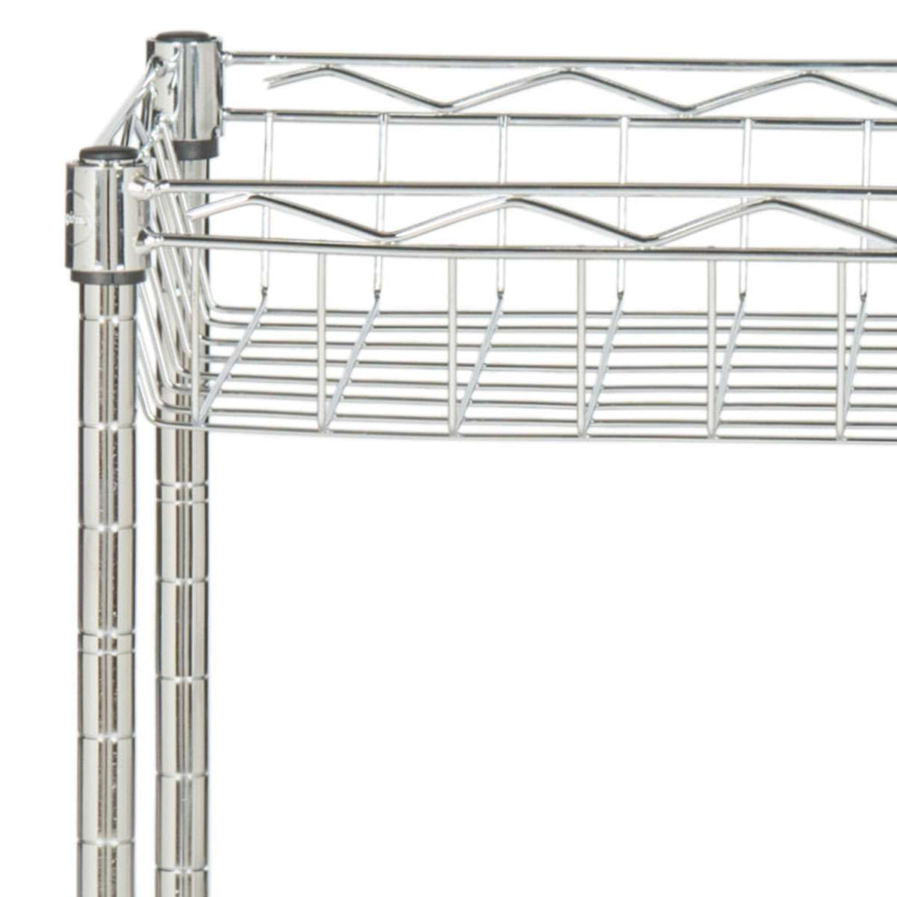 Safavieh Gaston 4 Tier Chrome Wire Mini Rack (17.7 In. W X 9.8 In. D X 31.5 In. H) - Chrome | Shelves & Shelving Units | Modishstore - 2