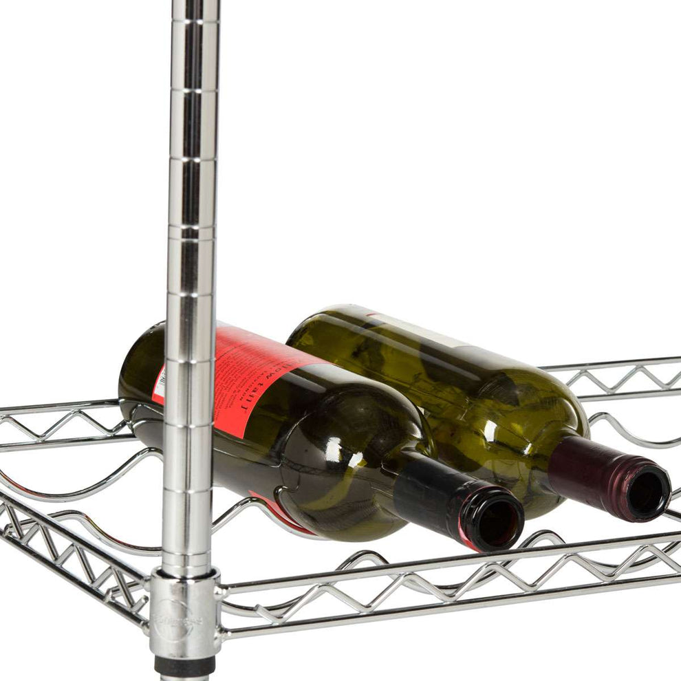Safavieh Carmen 4 Tier Chrome Wire Adjustable Cart (23.6 In. W X 13.8 In. D X 39.3 In. H) - Chrome | Bar Carts | Modishstore - 2