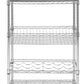 Safavieh Carmen 4 Tier Chrome Wire Adjustable Cart (23.6 In. W X 13.8 In. D X 39.3 In. H) - Chrome | Bar Carts | Modishstore