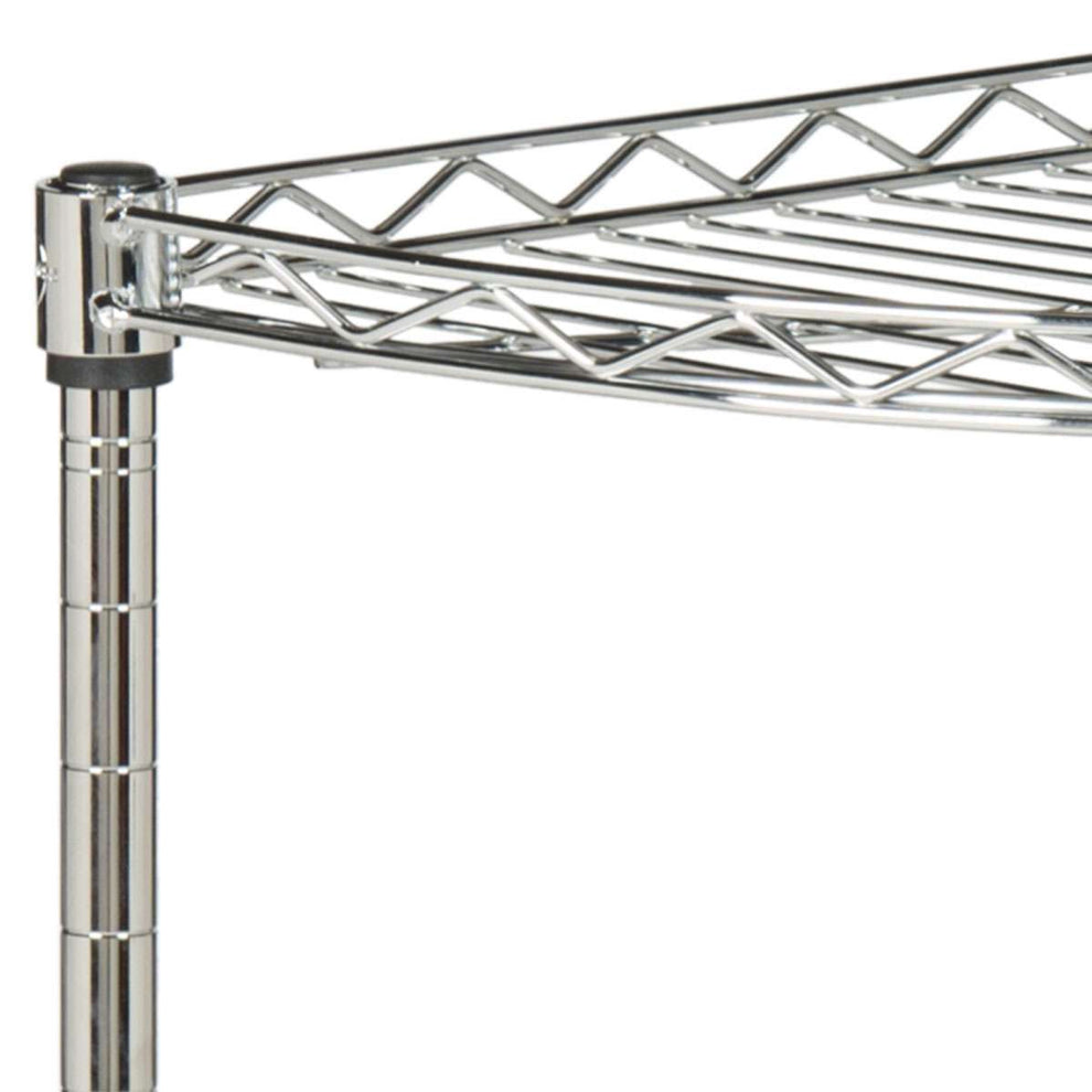 Safavieh Damaris 4 Tier Chrome Wire Corner Rack (11.8 In. W X 11.8 In. D X 31.5 In. H) - Chrome | Shelves & Shelving Units | Modishstore - 2