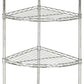 Safavieh Damaris 4 Tier Chrome Wire Corner Rack (11.8 In. W X 11.8 In. D X 31.5 In. H) - Chrome | Shelves & Shelving Units | Modishstore