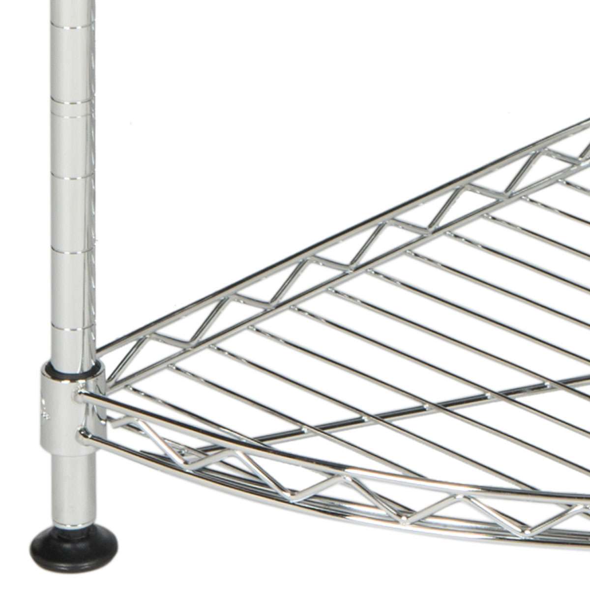 Safavieh Damaris 4 Tier Chrome Wire Corner Rack (11.8 In. W X 11.8 In. D X 31.5 In. H) - Chrome | Shelves & Shelving Units | Modishstore - 3