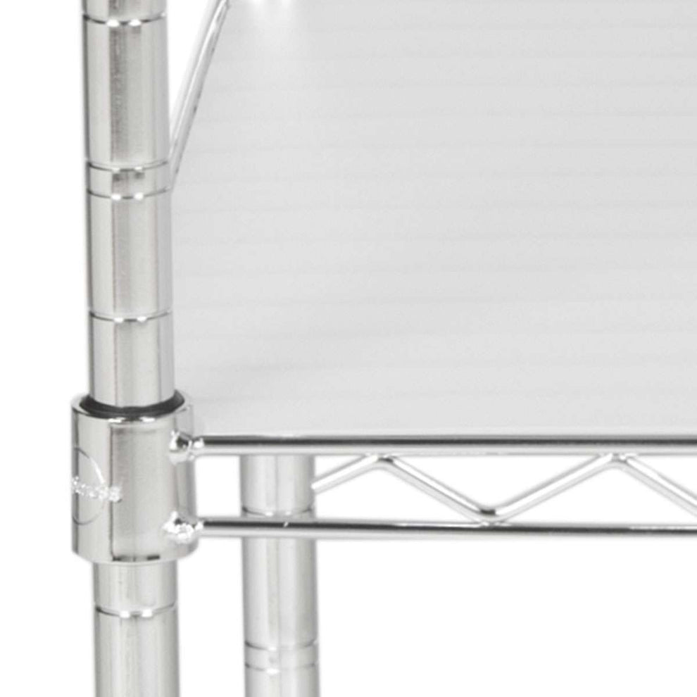 Safavieh Jules Adjustable Chrome Wire Mini Rack (17.7 In. W X 11.8 In. D X 31.5 In. H) - Chrome | Shelves & Shelving Units | Modishstore - 2